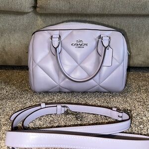 Coach Light Purple Quilted Rowan